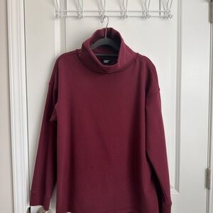 Lands' End Deep Red Turtleneck Sweater